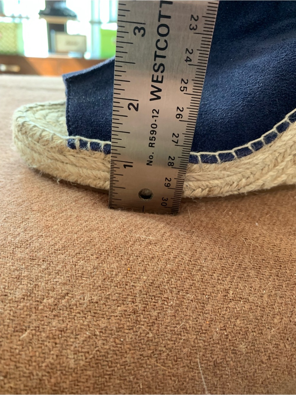 Seychelles Navy Suede Espadrille Wedge Slingbacks EUC 8.5 - Picture 5 of 7